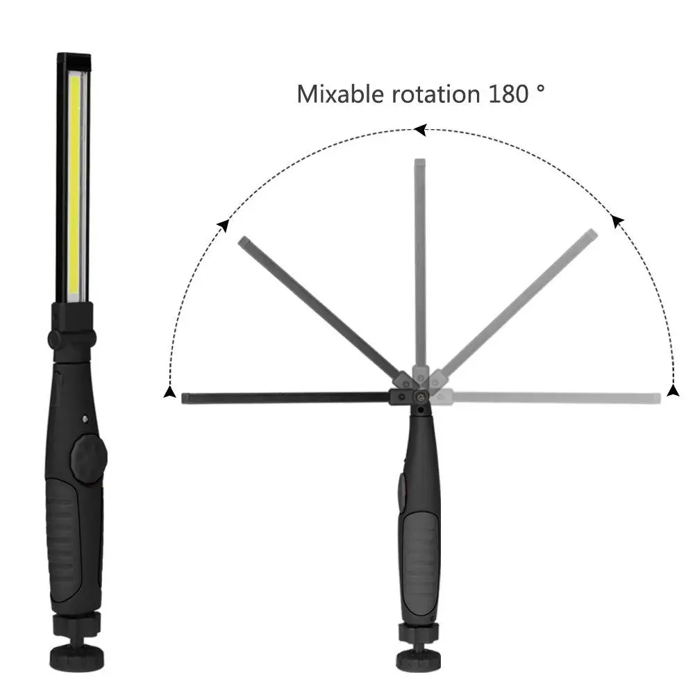Вращающийся COB ручной плавный Регулируемый складной рабочий светильник USB Перезаряжаемый ночной Светильник s лампа портативный Рабочий светильник-вспышка - Цвет: 01