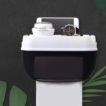 

Toilet Paper Holder Wall-mounted Hygienic Paper Dispenser Waterproof Tissue Storage Box for Bathroom and Toilet