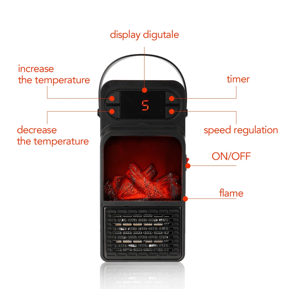 900 Вт огневой Нагреватель Мини электроотопительный прибор тепловентилятор нагреватель радиатора зимняя офисная комната рекуператор нагревательная плита