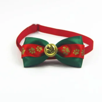 

Retail 1pcs 10pcs/lot Christmas Cat Lovely Bowties Pet Bell Bow Ties Fashion Cute Pet Puppy Neckties Cats Accessories BS020