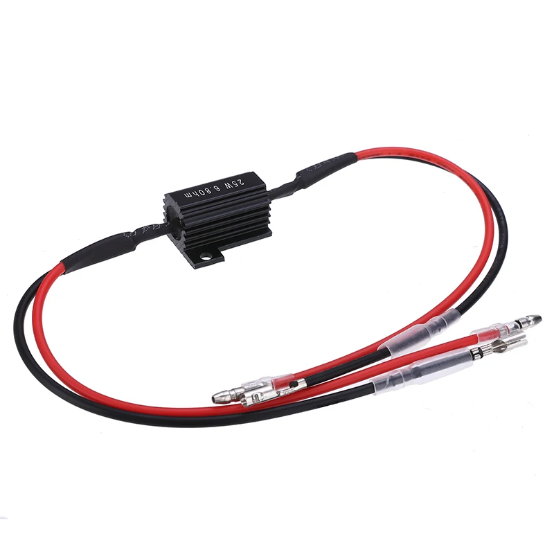 2PC Moto Resistance Power Resistor Load Decoding Resistor For LED Mini Turn Signal Flash No Flashing Repairing 25W 6.8Ohm
