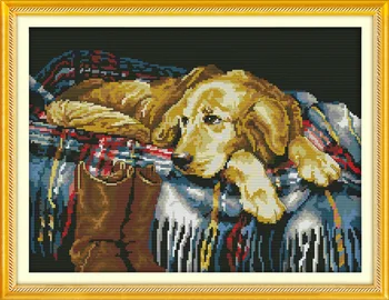 

A faithful friend Printed Canvas DMC Counted Cross Stitch Kits printed Cross-stitch set Embroidery Needlework