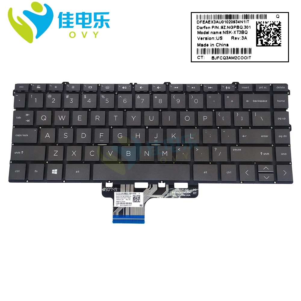 HP Spectre x360 13-w 13-w013dx 13-w014dx 13-w023dx 13-w063nr Keyboard Backlit US 
