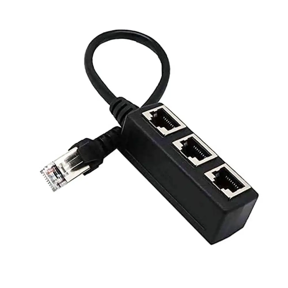 Кабель-Разветвитель RJ45 1 штекер-3 гнезда подходит для Super Cat5 Cat5e Cat6 Cat7 LAN разъем Ethernet