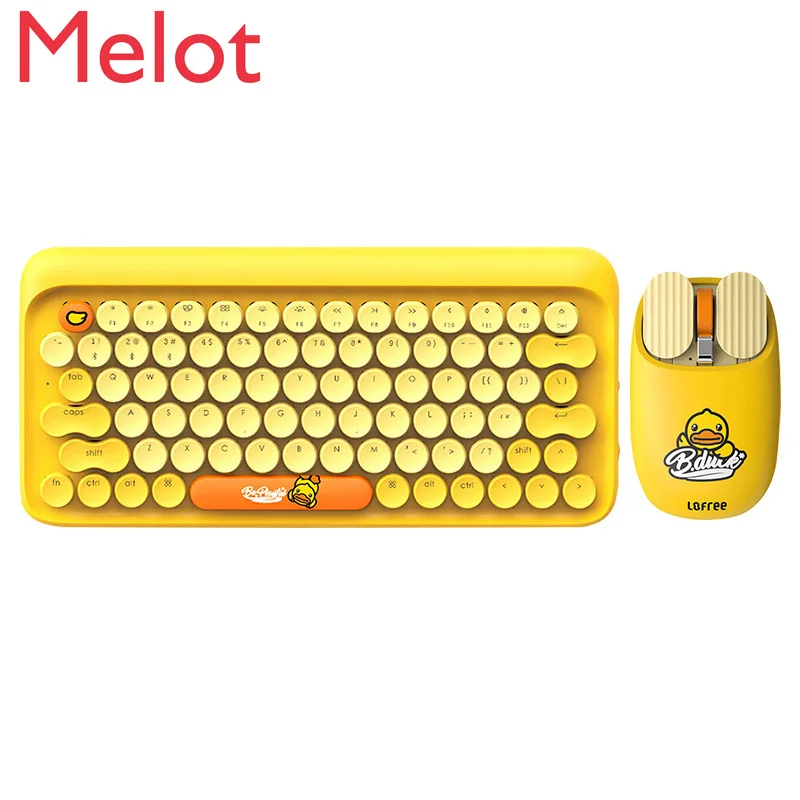 Portátil sem Fio Lofree Lofei Urso Bloom Computador Bluetooth Ipad Teclado Mecânico Eixo Verde