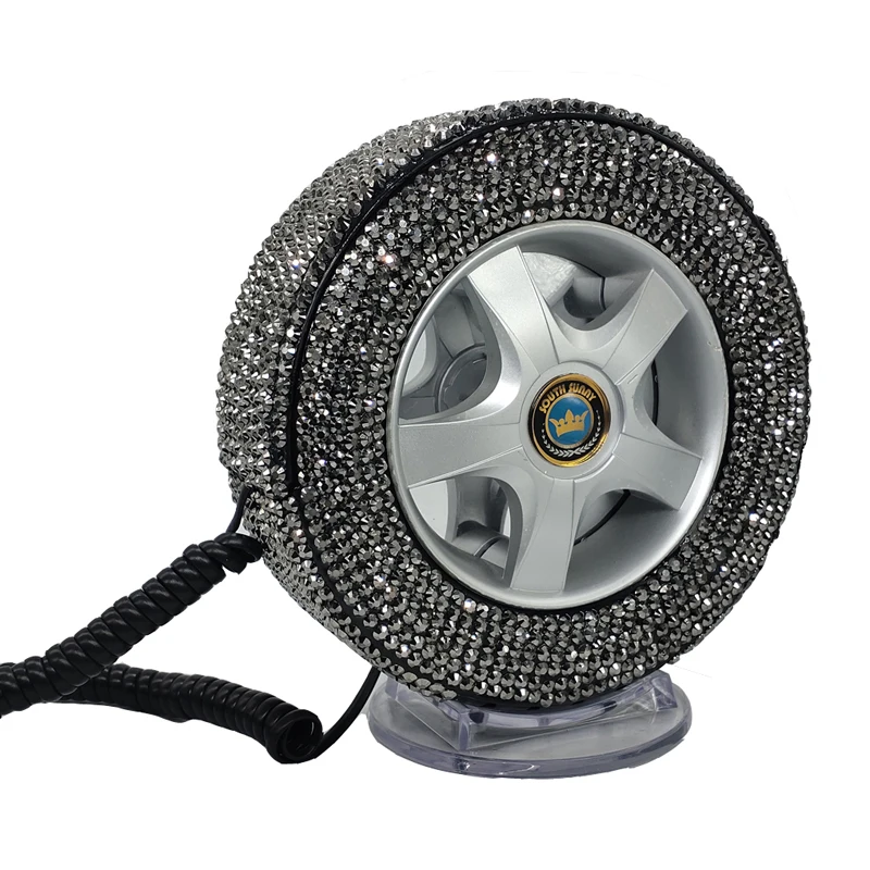 Стационарный телефон черная шина с алмазным прекрасным колесом стационарный для