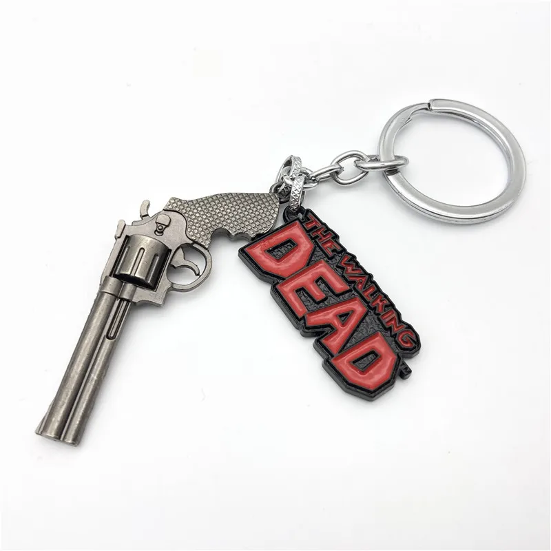 Walking Dead брелок фильмы и Телевизионные продукты аниме брелок для автомобиля висячий револьверный пистолет с надписью