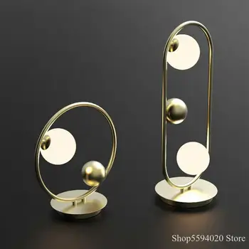 

Post-modern Glass Ball Table Lamp Nordic Simple Creative Desk Lamp Living Room Decor Bedroom Bedside Standing Lamp Industrial