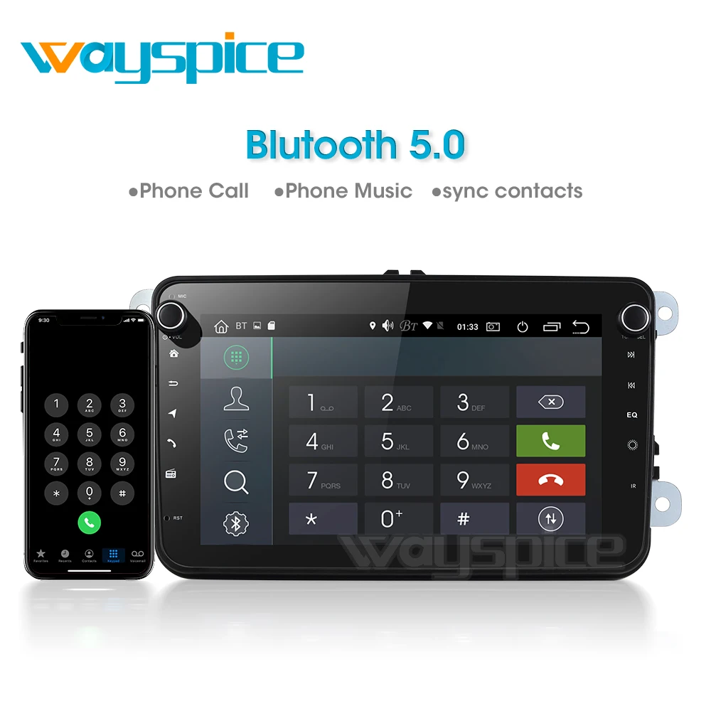 Автомобильный dvd gps навигатор для skoda volkswagen golf polo tiguan passat 2 din плеер стерео android 9 0 PX6 |