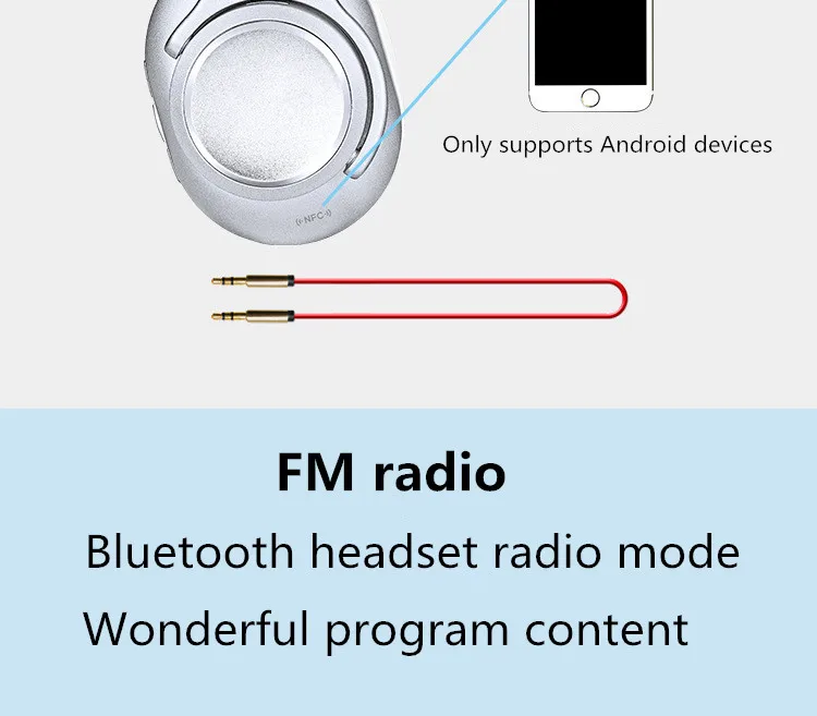 Bluetooth наушники Колонки 2 в 1 SODO складные NFC Hi-Fi стерео беспроводные Накладные наушники V5.0 с микрофоном Поддержка TF карты FM