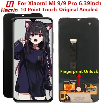 

AMOLED Screen For Xiaomi Mi 9 Display Screen Original Lcd Display+Touch Screen With Fingerprint Unlock For Xiaomi Mi 9 M1902F1G