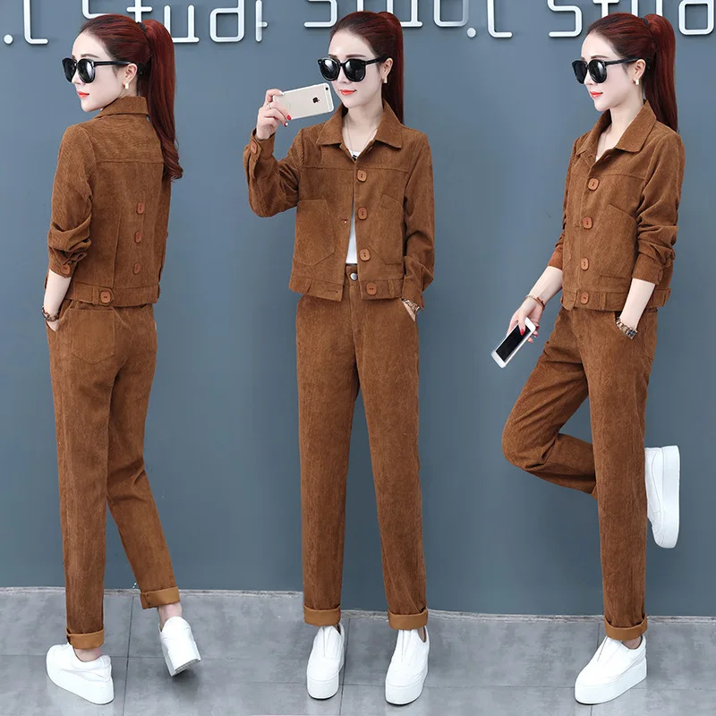 

Fashion Loose Pants Sub-Set 2020 Spring, Autumn And Winter New Style Korean-style WOMEN'S Wear Royal Sister Goddess Ocean Elegan