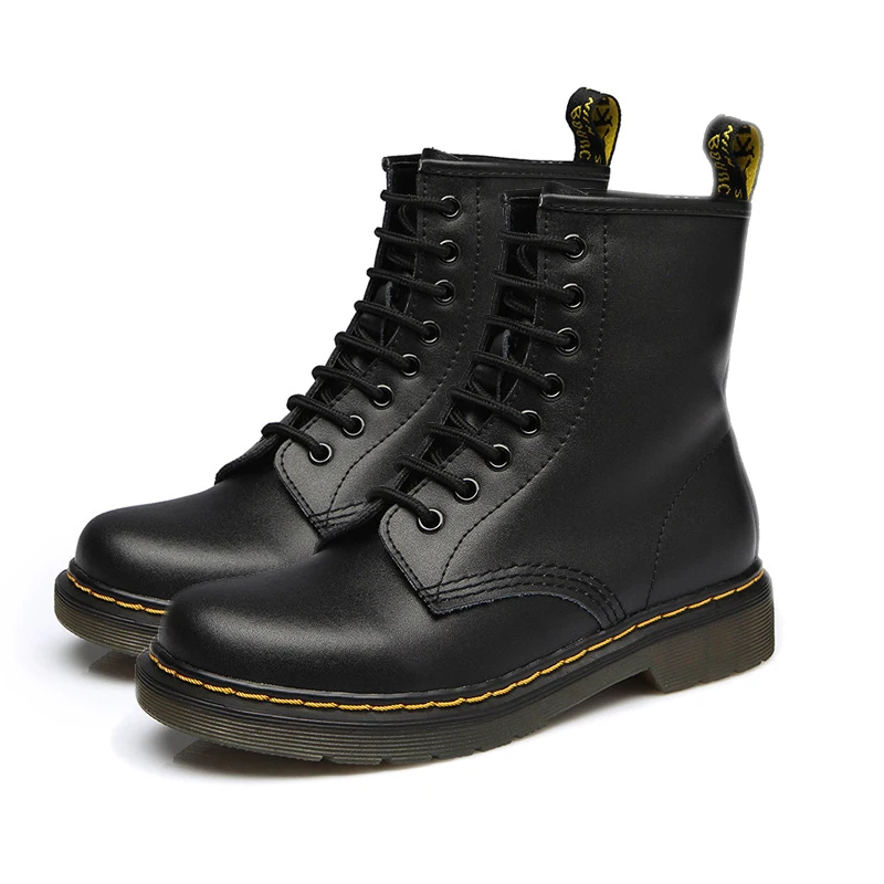 

Genuine Leather Women Boots Ankle Boots Female Autumn Winter Shoes Woman Couple Motorcycle Boots Women Ankle Boots