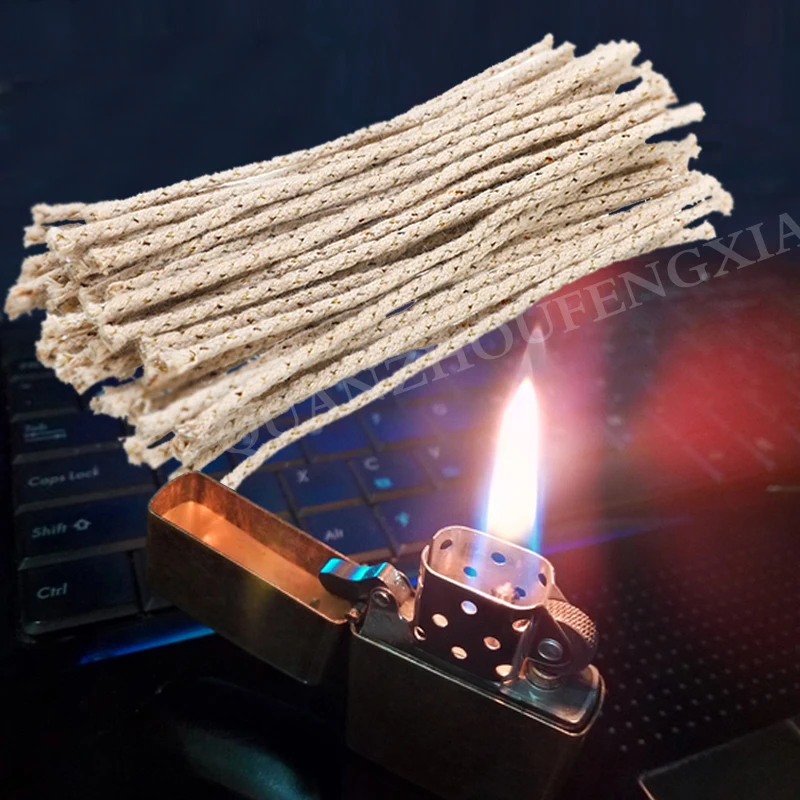 100 шт./упак. Медный провод с хлопчатобумажной основой фитиль для Zippo керосиновая