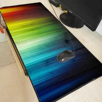 

MRGBEST Colorful Rainbow Wood Gaming Mouse Pad XXL Computer pad Gamer Large Desk Keyboard Mat for LOL DOTA CSGO