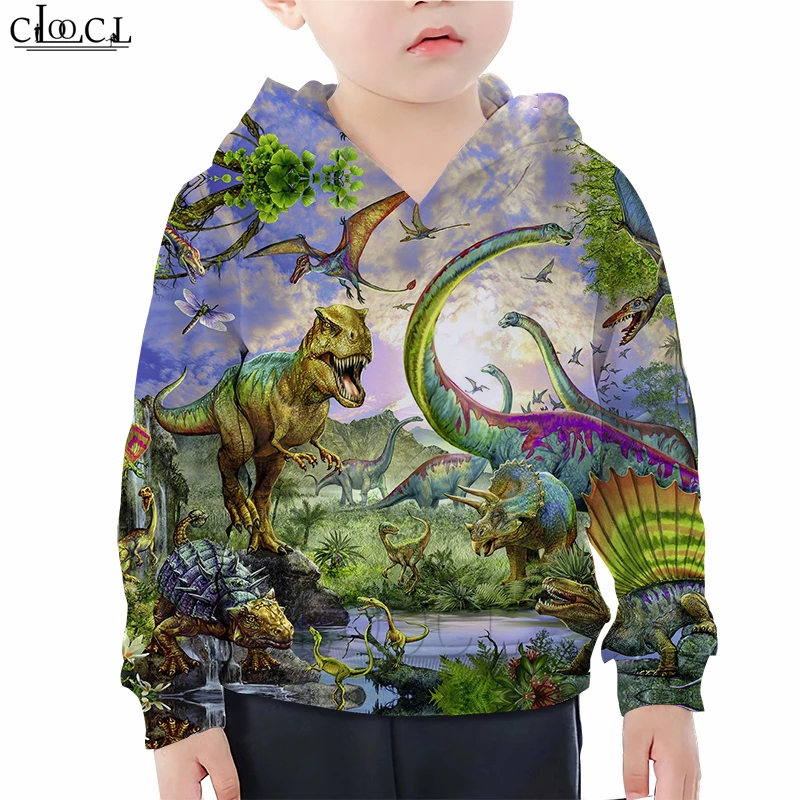 

Jurassic Dinosaur Hoodie Boy Girl 3D Print Ferocious Animal Children's Hoodies Tracksuit Casual Streetwear Pullovers M087