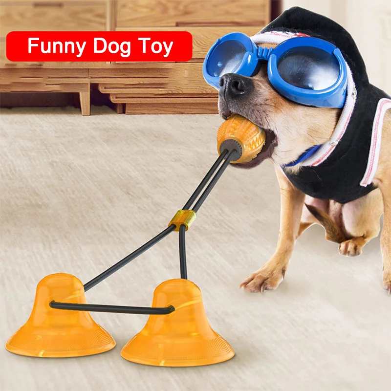 

Pet Dog Toys Ball On A Sucker Toys Elastic Ropes Dog Teeth Cleaning Chewing Toys For Large Dogs A Toy For A Dog Accessories