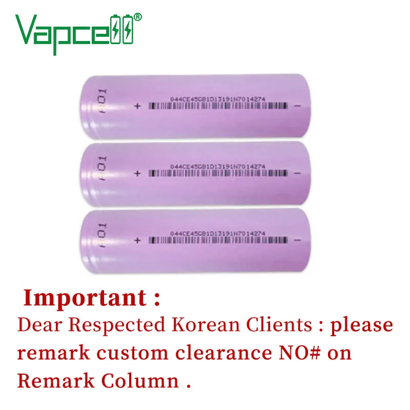 Высококачественный перезаряжаемый аккумулятор Vapcell 21700 21700EA 4500 мАч 3C высокой