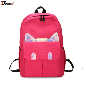 

2020 Creative Cartoon Cat Cute Women Backpack Girls School Bag Teenage Colorful Student Back Pack Female Bagpack Large Backbag