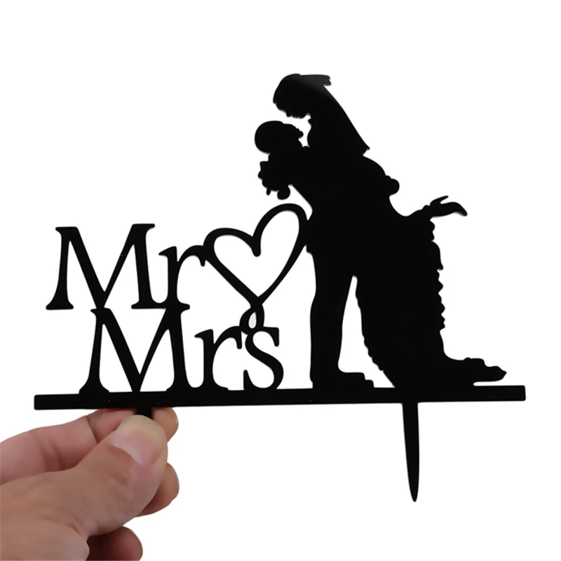 1 шт. Mr& Mrs акриловые топперы для кексов Свадебные флажки для торта палочки для семейных помолвок вечерние украшения для выпечки
