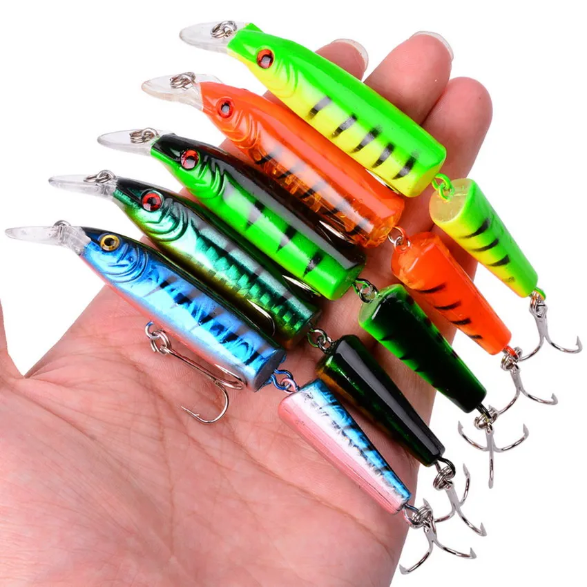 

1pcs Minnow Fishing Lure 105mm 9g Multi Jointed Section Bend Hard Bait Wobbler Swimbait Lures Carp Fishing Tackle Pesca 8 Colors