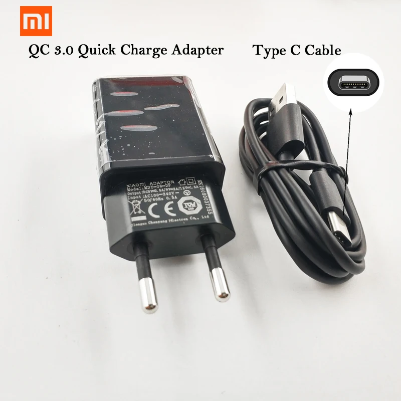 Оригинальное настенное быстрое зарядное устройство Xiaomi USB QC3.0 адаптер быстрой