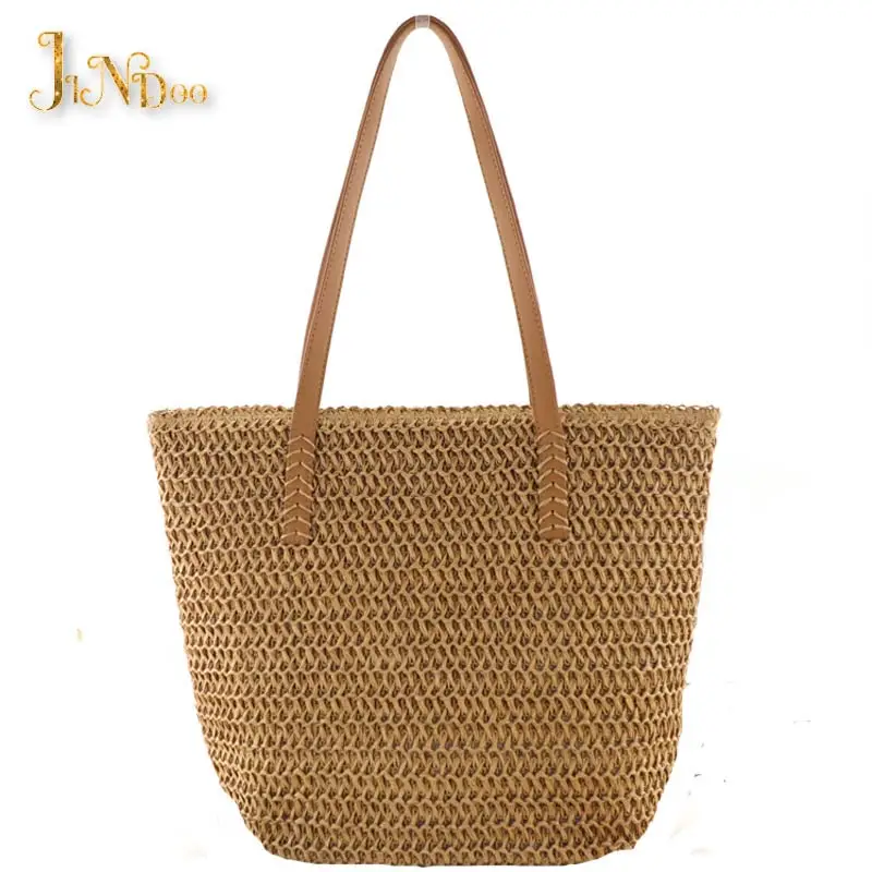 Summer Beach Tote Bag Women Bohemian Wind Women's Bag Trend 2021 Shopper Tote Pure Simple Travel Makeup Bag Female Purse Handbag