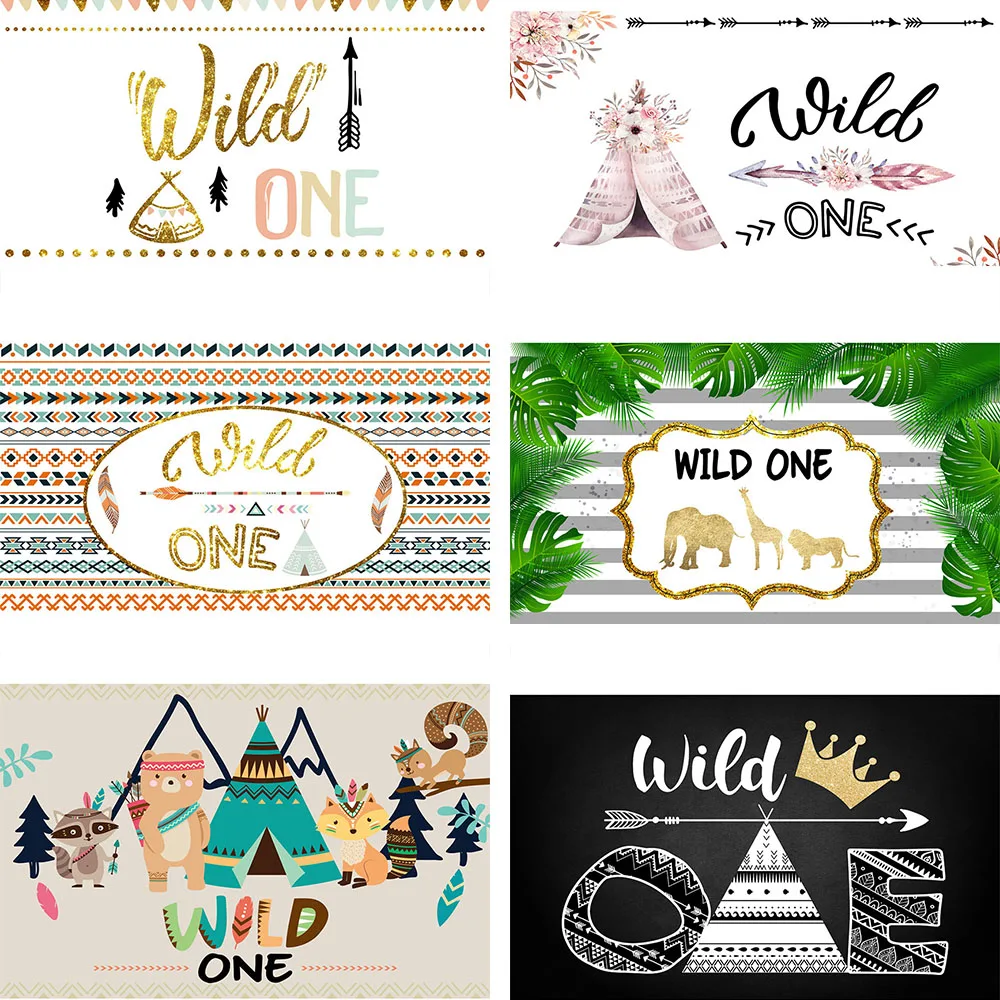 Avezano Wild One пользовательский портрет День рождения баннер для украшения вечеринки