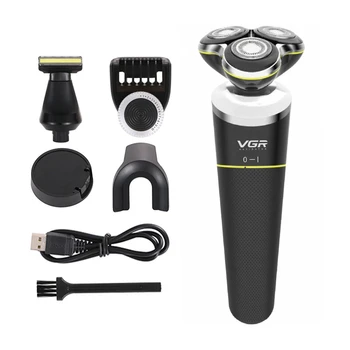 

VGR V-308 Electric Shaver 4D Floating Razor USB Rechargeable Multi-Function Beard Trimmer