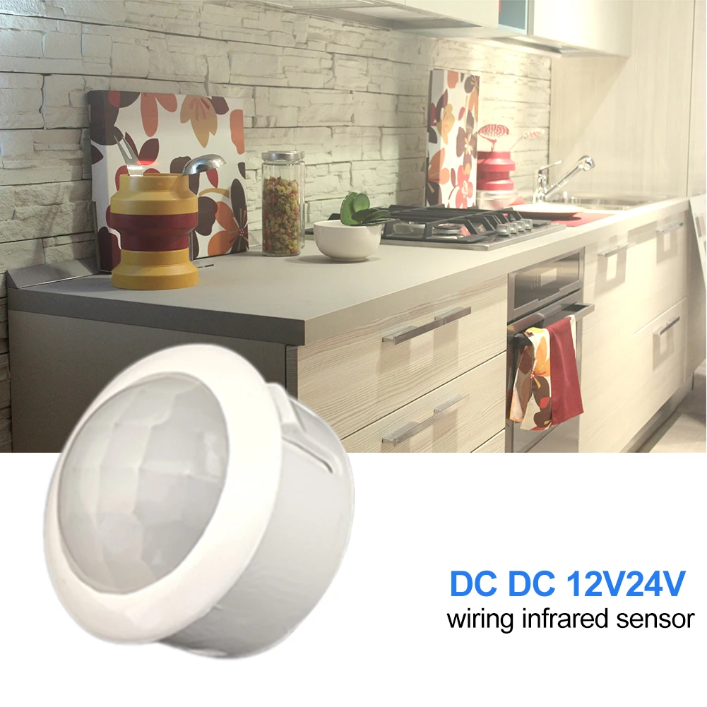 DC 12V 24V LED Strip Bed Closet Cabinet Light Wiring Infrared Sensor PIR Motion Movement Sensing Switches | Обустройство дома