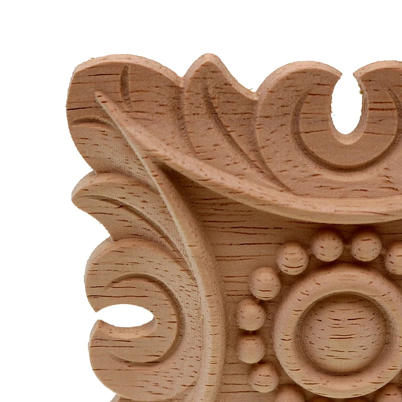 Винтажная Неокрашенная древесина резная угловая аппликация рама фон для дома