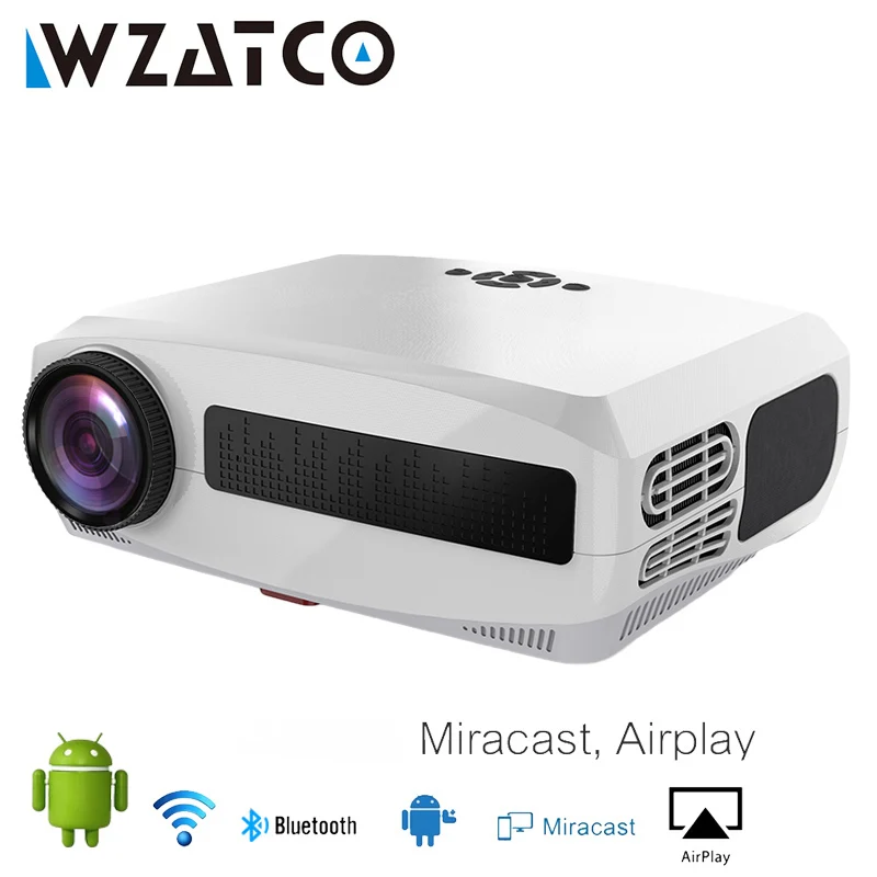 Новый светодиодный проектор WZATCO C3 Android 10 0 Wi Fi Full HD 1080P 300 дюймов большой экран 3D