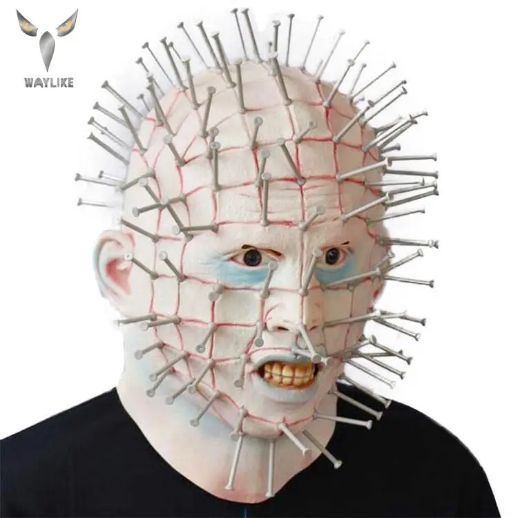 Waylike Хэллоуин маски Hellraiser Кровавые призраки гвозди для взрослых гримаса монстр