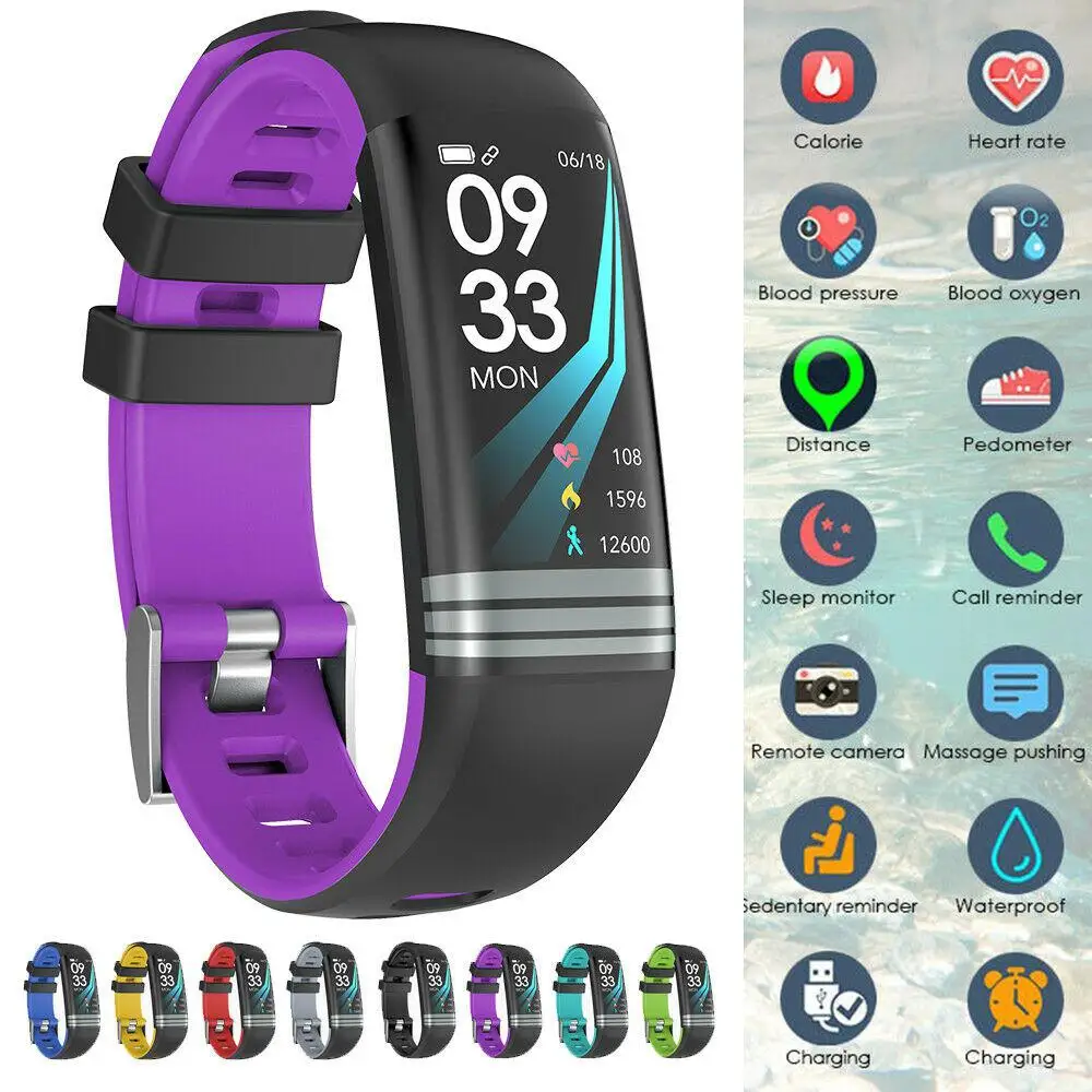 Studyset фитнес-трекер Смарт-часы сердечного ритма для женщин и мужчин Fitbit Android iOS