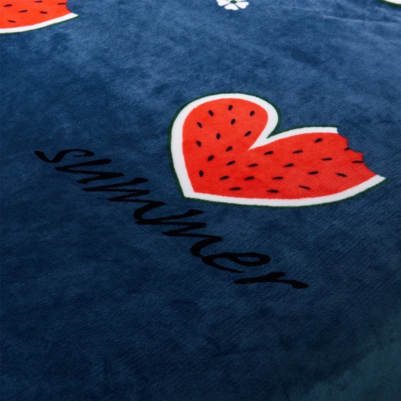 Watermelon Flannel Blankets sofa bedding fruits throw blankets winter soft warm blankets twin full queen king cartoon blankets
