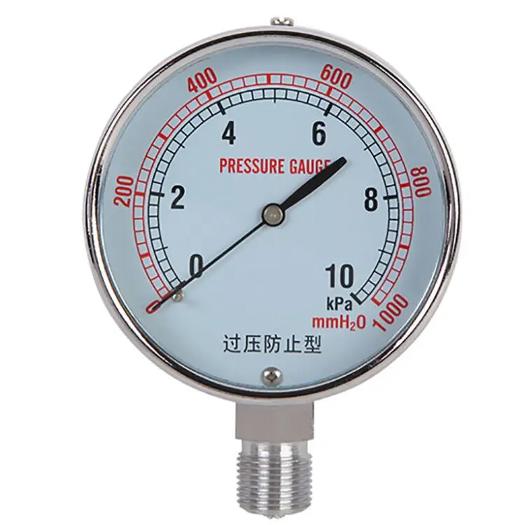 100 mm Jauge de pression-basse pression capsule Entrée inférieure sec 2.5% Acc 