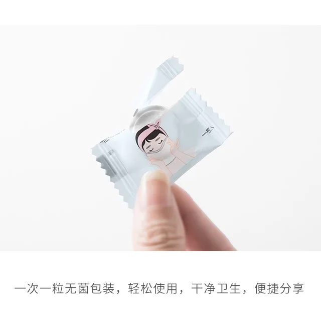 8155 Nacai Mini Compressed Towel Disposable Non-woven Fabric Travel Candy Face Towel Compression Face Towel 50