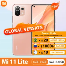 Global Version Xiaomi Mi 11 Lite NFC 64GB/128GB Smartphone Snapdragon 732G Octa Core 64MP Rear Camera 4520mAh Mi 11 Lite Phone