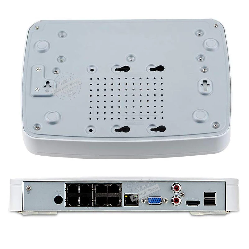 Dahua mini NVR NVR4108-8P-4kS2 8CH Onvif NVR 8MP Smart 1U 8PoE 4K& H.265 Lite сетевой видеорегистратор Full HD 1080P рекордер 1SATA