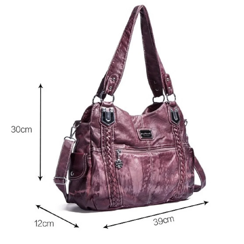 Женская сумка Angelkiss Модные женские сумочки из pu-кожи, сумка-портфель с галстуком-красителем, дорожная сумка, мягкие сумки