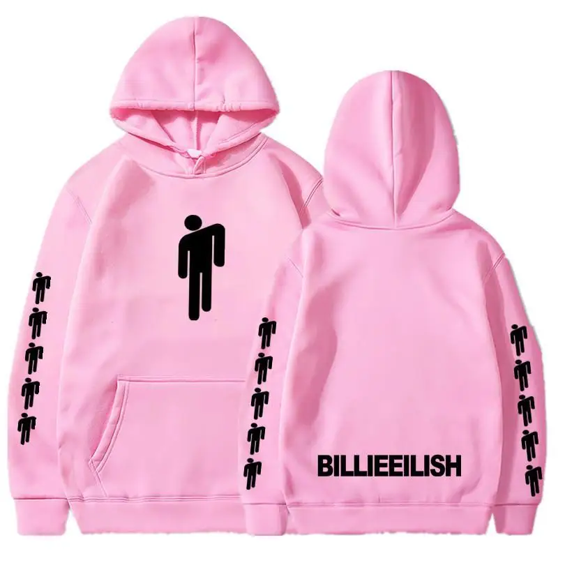 billie eilish hoodie pink