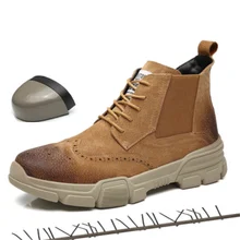 Рабочая защитная обувь; мужские ботинки со стальным носком; нескользящие мужские кроссовки; многофункциональная защита; неубиваемая обувь