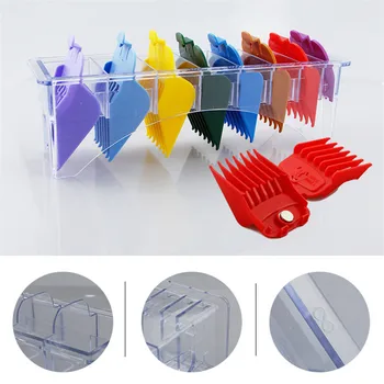 

1Pc 8 Grid Base Box For Universal Hair Clipper Limit Comb Guide Attachment Size Barber Replacement Hair Styling Tool Accessories