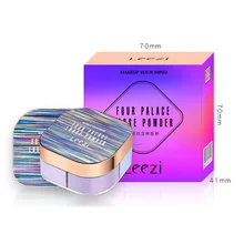 4 цвета, натуральная прессованная пудра, четыре сетки, набор, пудра для макияжа лица, водостойкая, стойкая, контроль жирности, увлажняющий консилер, свободный