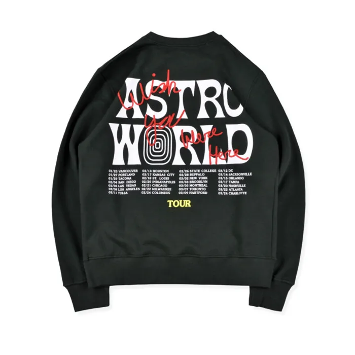 

Travis Scott Mens Autumn Desinger Hoodies Crew Neck Long Sleeve Solid Color Bear Print Fsahion Style Kanye Homme Clothing