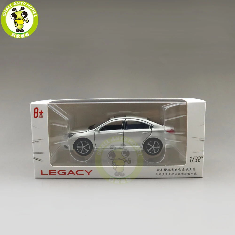 1/32 Jackiekim Subaru LEGACY литая под давлением Модель автомобиля игрушки Детский звуковой светильник вытянуть назад Подарки - Цвет: Silver(with box)