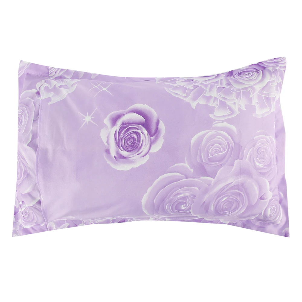 Pillowcase B Printed Bed Skirt Pillowcase Elegant Chiffon Bed Cover Dustproof and Dirty for Wedding Decor Bed Cover Pillowcase Bed Skirt Kit - Цвет: Pillowcase B