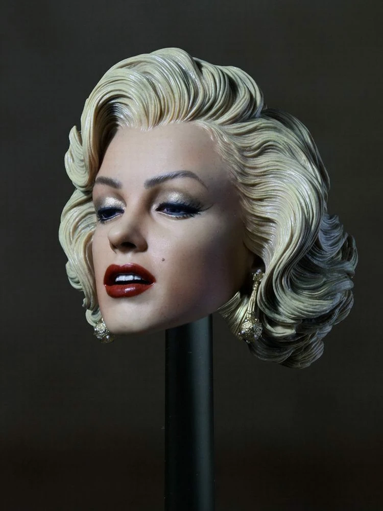 1/6 джентльменов предпочитает блондинок 1953 Мэрилин Монро голова резьба лепить модель подходит 1" женская фигура тела