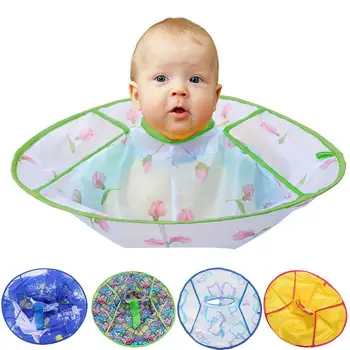 

Kids Floral Animal Print Foldable Waterproof Hair Cutting Cloak Umbrella Cape protect child from dirt and water cutting hair