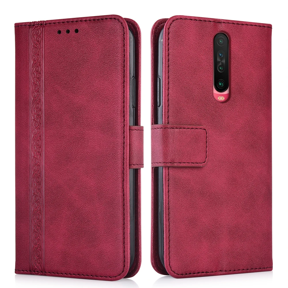 Роскошный кожаный чехол-бумажник с откидной крышкой для Xiaomi Redmi K30 магнитной